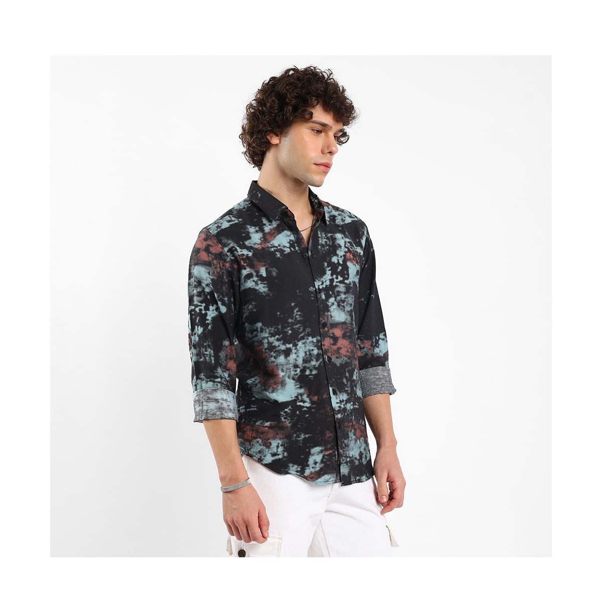 Campus Sutra Men's Contrast Dab Shirt