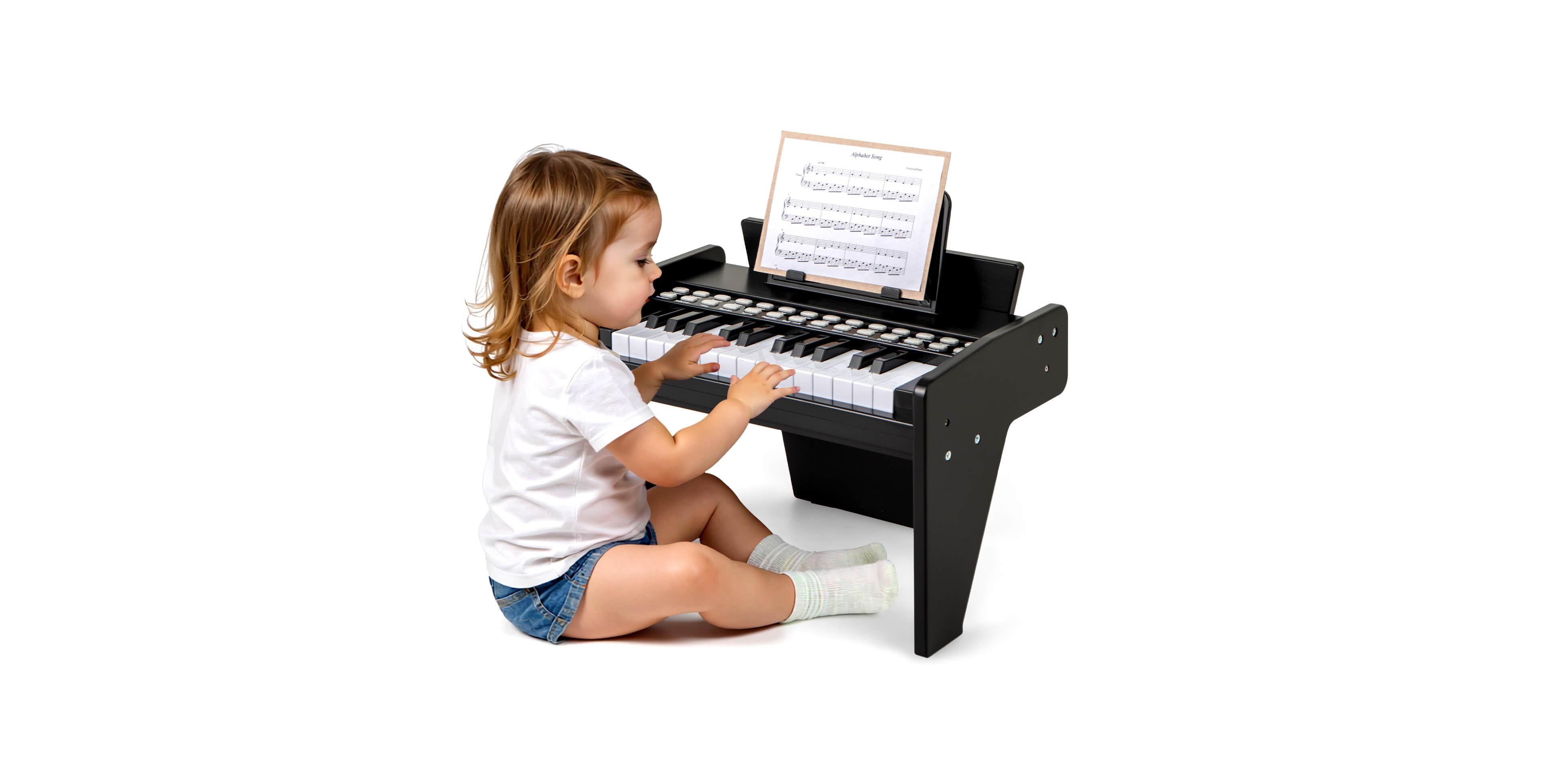 Costway 25 Keys Digital Piano with Music Stand,Teaching Mode,Lighted Keys, Adjustable Speed