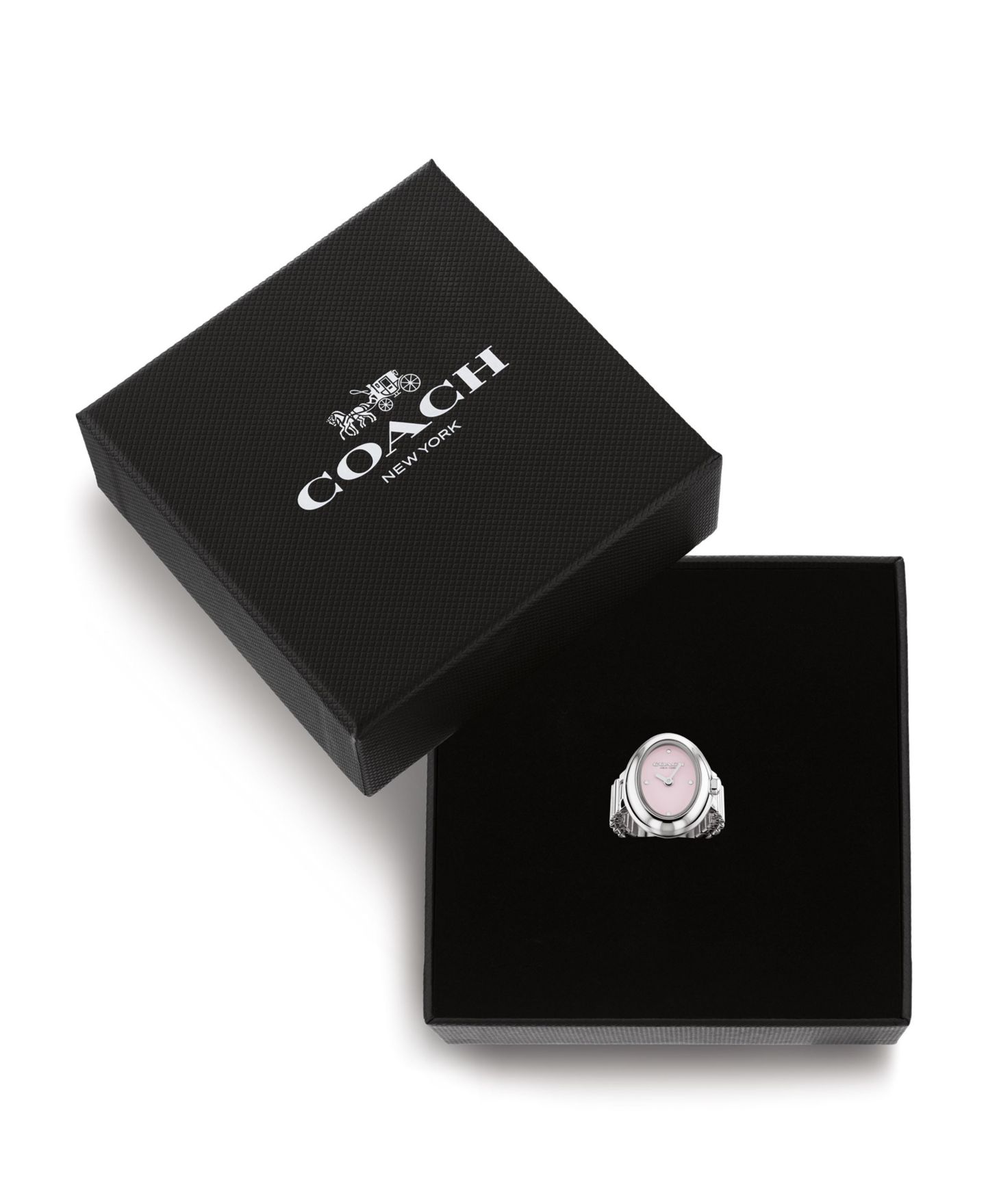 Женские часы Coach Sammy Silver Tone Stainless Steel Ring, 18mm — фото 4