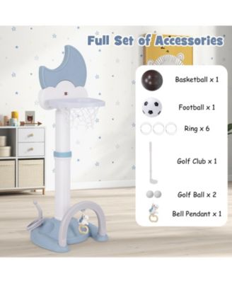 Kids Wooden Play Kitchen Set With Sink Stove And 18 Accessories