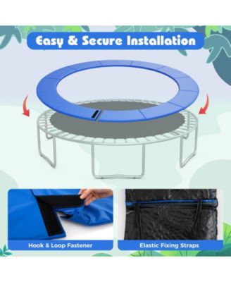 Universal Trampoline Safety Pad with Thick Foam Cushion and Waterproof PVC Cover
