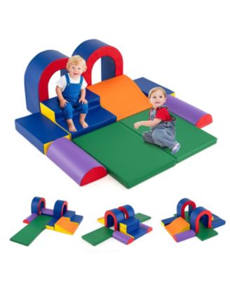 8 Piece Soft Foam Climbing Play Set For Toddlers With PU Leather Cover