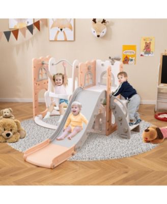 SUGIFT Foldable Wooden Triangle Climber with Reversible Ramp for Kids.