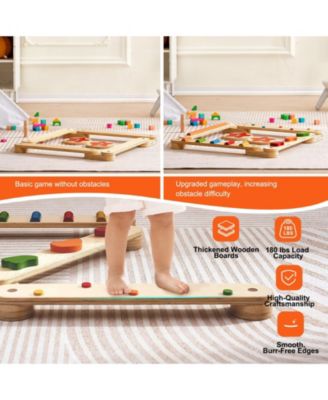 Kids Balance Beam Stepping Stones Gym Obstacle Children Balance Board 6PCS