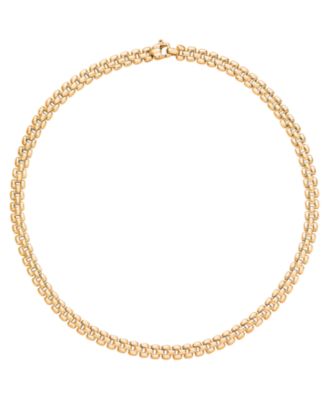 Amethyst (5-3/8 ct. t.w.) & White Topaz (3/4 ct. t.w.) Panther Link 18" Necklace in 14k Gold-Plated Sterling Silver