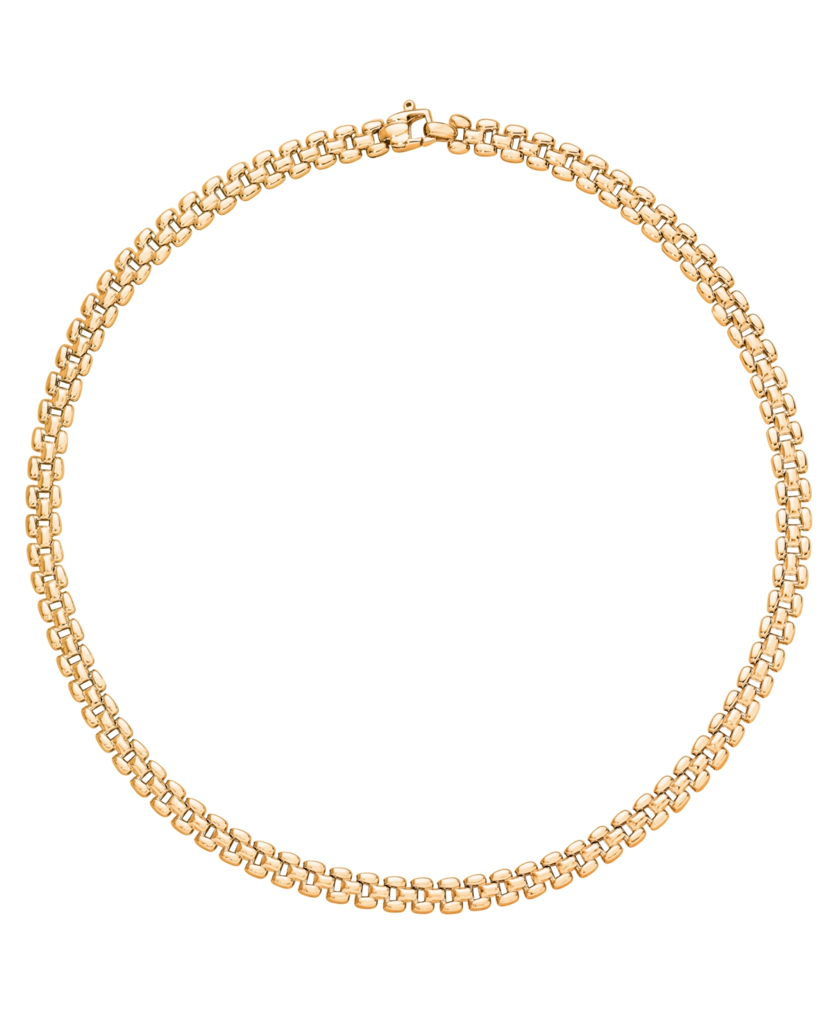 Amethyst (5-3/8 ct. t.w.) & White Topaz (3/4 Panther Link 18" Necklace 14k Gold-Plated Sterling Silver