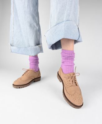 Women's Claudiya Lug Sole Lace Up Oxford Loafers