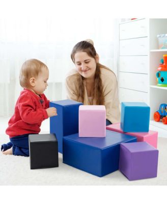 7 PCS Foam Building Blocks Colorful Climbing Foam Soft Cubes for Kids