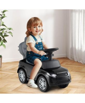 Kids Ride on Push Car with Horn & Start-up Sound Under-seat Storage Push Handle