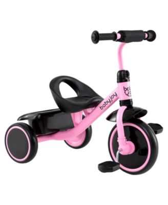 Kids Tricycle Toddler Trike with Adjustable Seat & Storage Basket 3 Wheel Bike