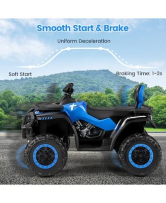 24V 2-Seater 4-Wheeler Quad Electric Vehicle w/ 4 Motors Soft Start LED Lights