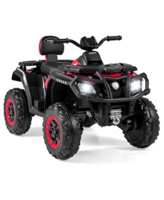 24V 2-Seater 4-Wheeler Quad Electric Vehicle w/ 4 Motors Soft Start LED Lights