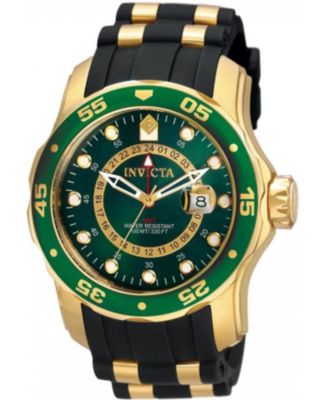 Men's 6994 Pro Diver Quartz GMT Gold, Green Dial Watch