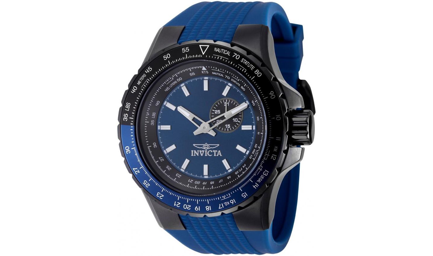 Мужские часы Invicta 49722 Aviator Quartz VD72 Blue Dial, цвет: Синий — фото 1