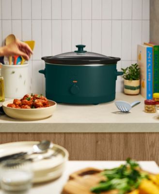 6-Quart Electric Slow Cooker, Forest Green