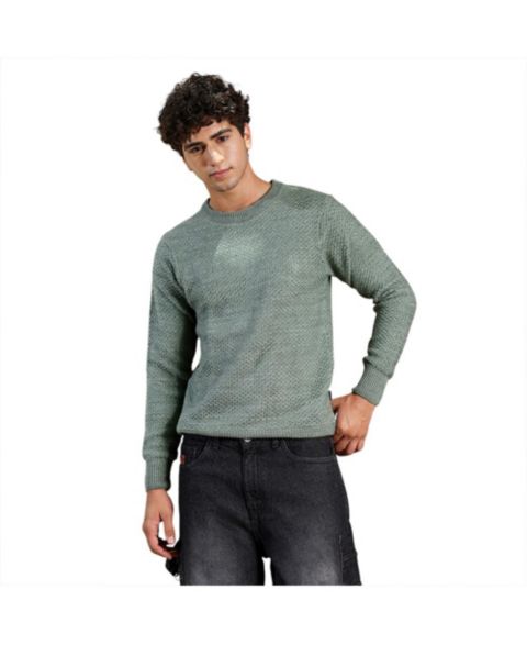 Мужской свитер Cahoot Campus Sutra Geo-Jacquard Knit Pullover, цвет: Зелёный