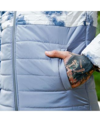 Men's Coin Grey Dye-Block Quilt Puffer Jacket