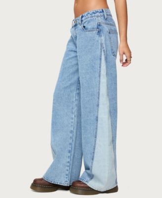 Women's Genna Contrast Panel Low Rise Jeans