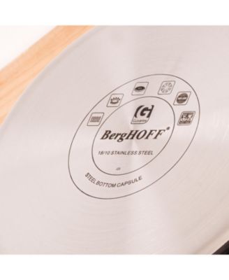 Ouro Gold 18/10 Stainless Steel 9.5" Deep Skillet with SS Lid