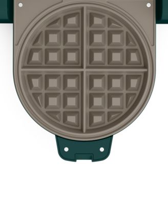 Flip-n-Store Ceramic Waffle Maker, Forest Green