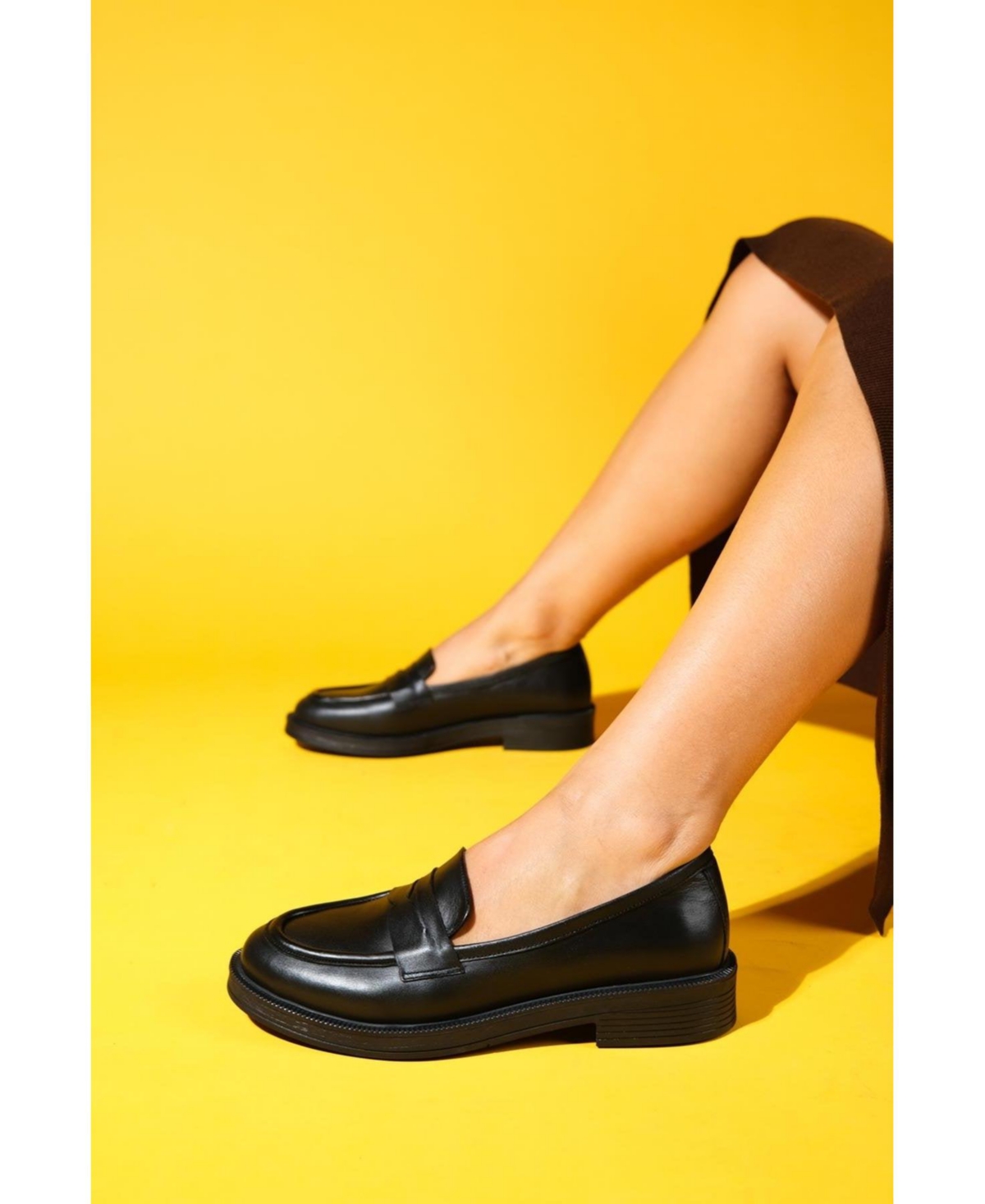 Bree Platform Penny Leather Loafer (Women)