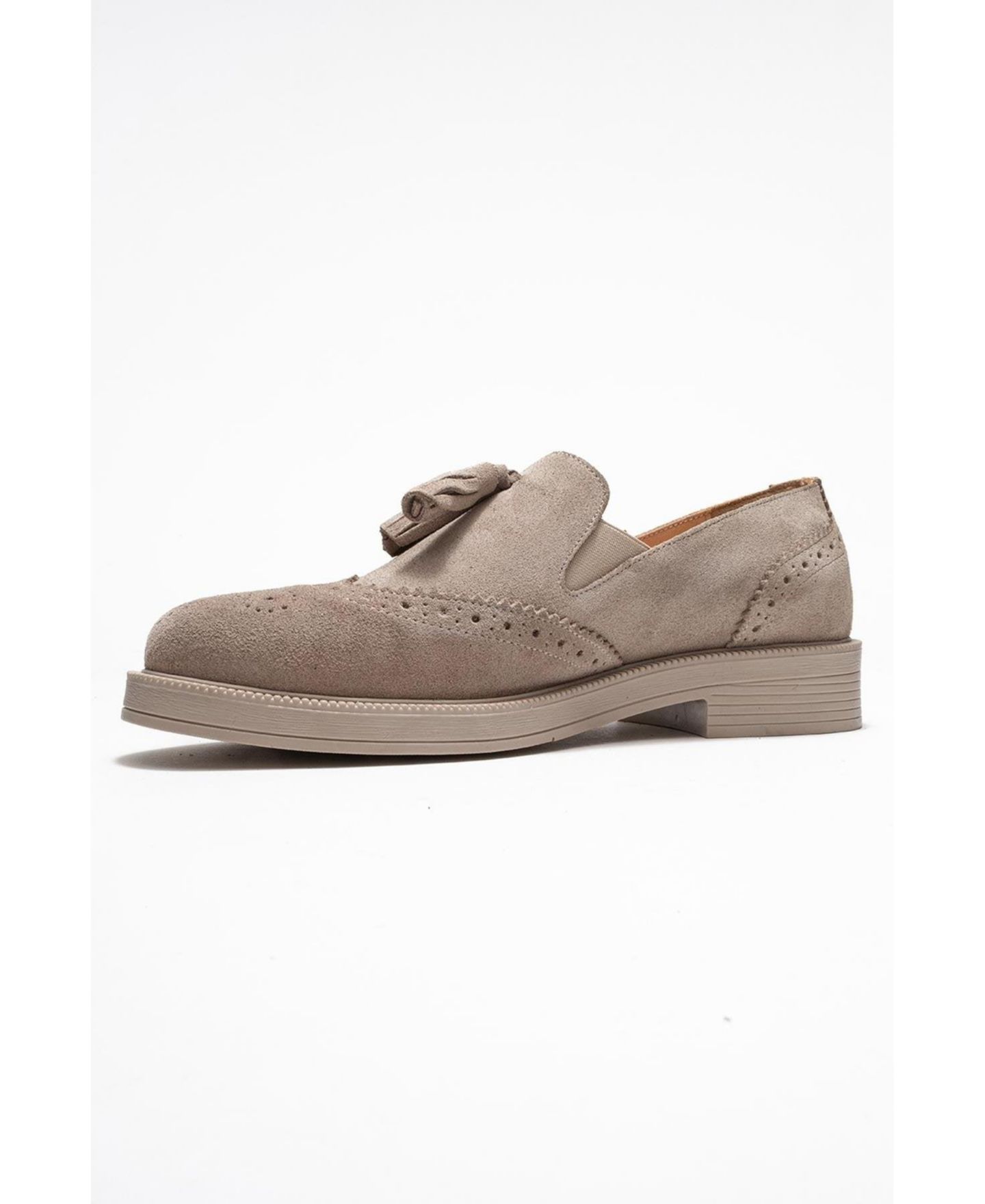 Женские туфли Forever & Always Shoes Alex Leather Tassel, цвет: Бежевый замшевый кожаный — фото 4