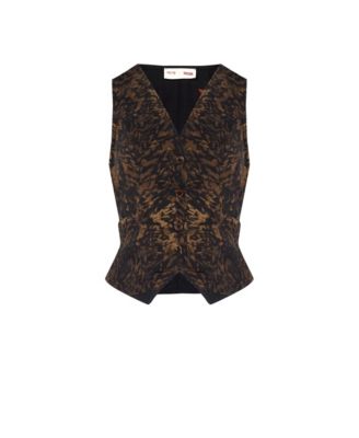 Women's Leopard Kangaroo Vest