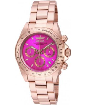 Women's 16657 Speedway Quartz Chronograph Hot Pink Dial Watch