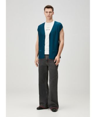 Women's Men's Relaxed-Fit Sleeveless Knit Sweater Vest
