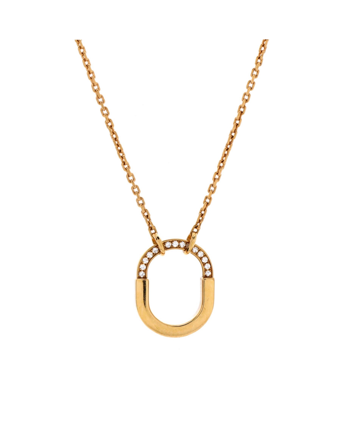 Pre-Owned Tiffany & Co Lock Motif Pendant Necklace