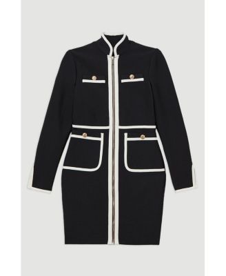 Women's Bandage Military Knit Dress