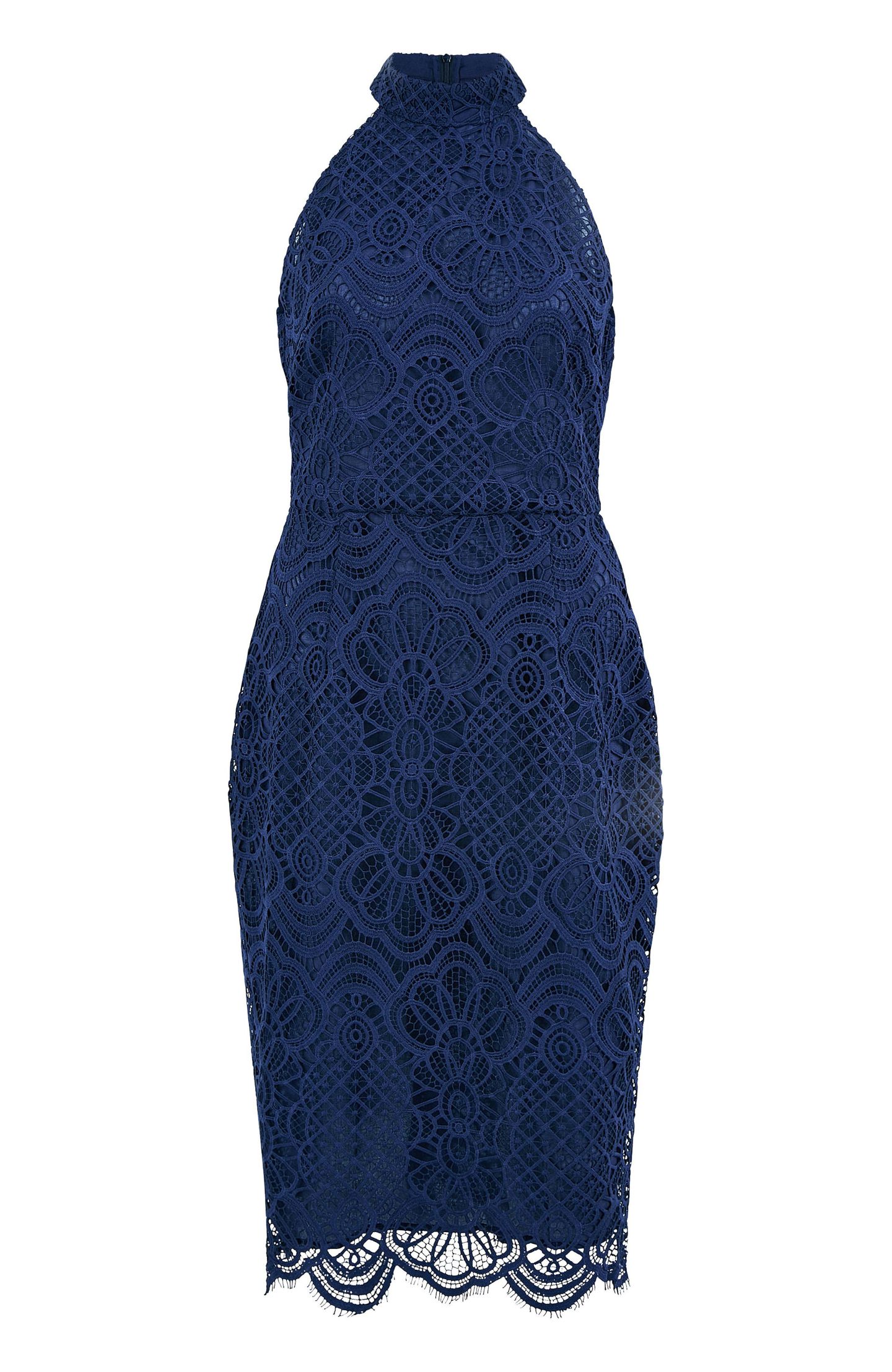 Женское платье Yumi Lace Halter Neck, цвет: Тёмно-синий — фото 5