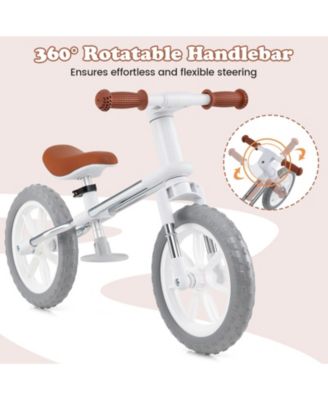 12 Inch Balance Bike with Adjustable Seat and Rotatable Handlebar