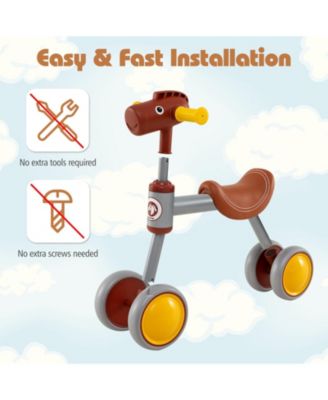 SUGIFT Baby Balance Bike No Pedal 4-Wheel Bicycle