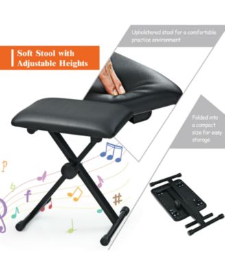 61-Key Portable Electronic Keyboard Piano with Stand and Stool