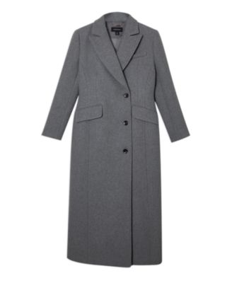 Women's Wool Blend Tailored Fitted Maxi Coat