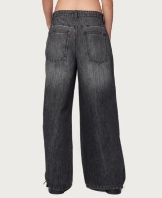 Women's Skater Girl Washed Low Rise Baggy Jeans