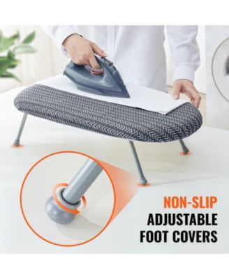Tabletop Ironing Board 23.4" x 14.4" with Heat-Resistant Cotton Cover & 7mm Padding, Ideal for Small Spaces & Travel