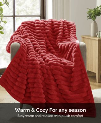 Ultra Plush Raschel Mink Blanket, Twin/Full