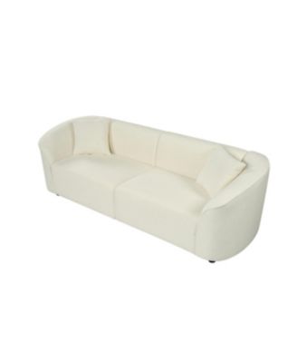 Streamdale 87" Curved Contemporary Beige Sofa: Plush, Streamlined, Durable - Stylish Living