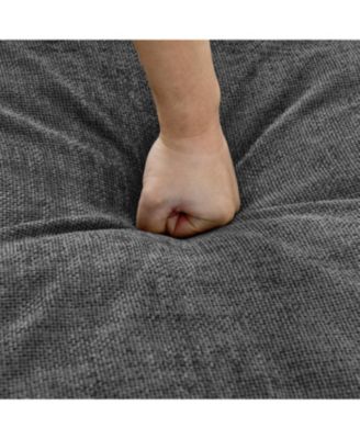 Cloud 4-Seat Chenille Sofa Sleeper with Ottomans & Pillows (Grey)