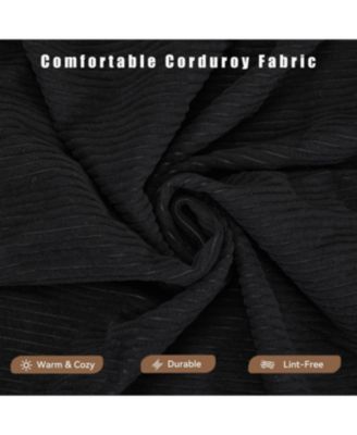 Streamdale Modular Couch Sofa Bed for Apartment, Convertible Sofa Bed, Black Corduroy