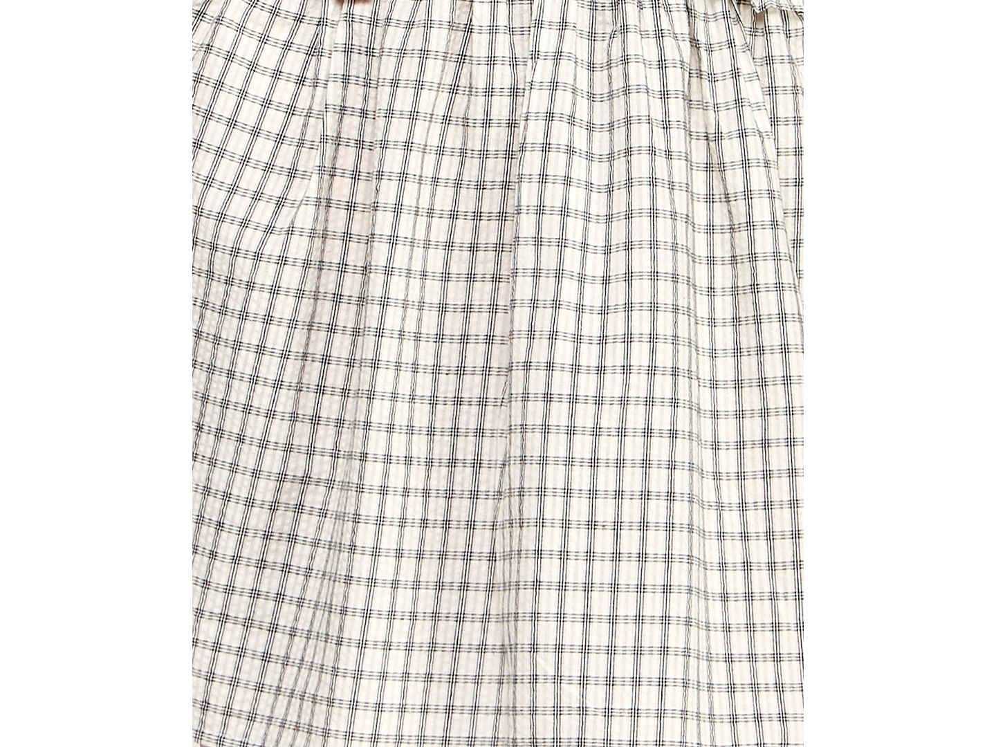 Женское платье Crystal Doll Juniors' Collared Smocked Checker Pattern, цвет: Слоновая кость / Чёрный — фото 4