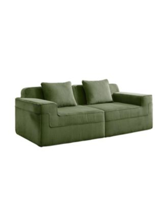 Modular 2 Seat Loveseat Boneless Sofa, Cloud Sectional Couch with Deep Seat