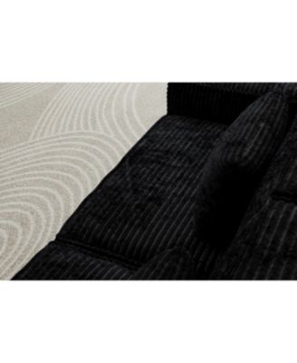 Streamdale 106.3" Large Striped Fabric Compression Sofa - Modern, Comfortable Living Room Furniture