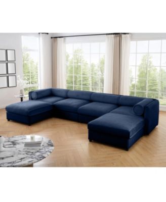 Modular Sectional Sofa with Storage, Extra Large U Shaped Couch, Blue