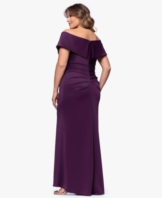 Plus Size Off-The-Shoulder Gown