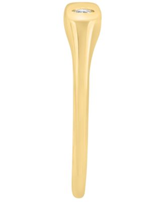 Diamond Accent Pinky Ring in 14k Yellow Gold