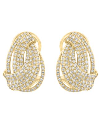 Diamond Earrings (3/4 ct. t.w.) in 14k Yellow Gold
