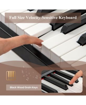 88 Key Full Size Digital Piano Keyboard With Dual Speakers And Rechargeable Battery